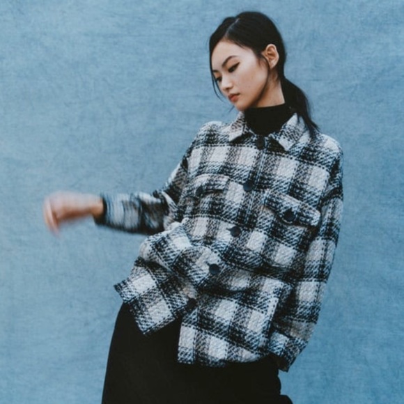 Zara Textured Plaid Overshirt - Picture 7 of 7